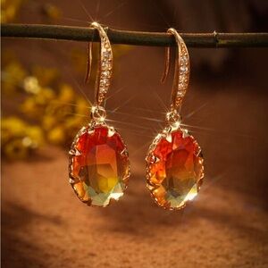 Yellow Topaz Drop Earrings NEW 🏷️